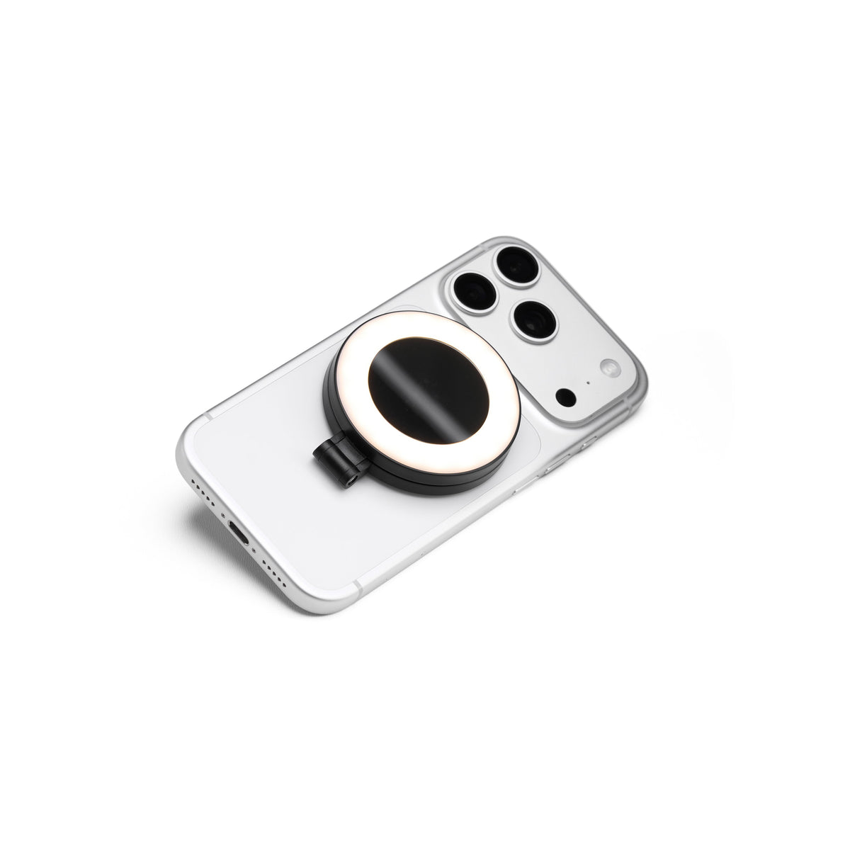 NexaLight visto da dietro: porta di ricarica USB-C e batteria ricaricabile integrata